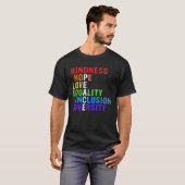 Kindness Peace Equality Inclusion Diversity Human  Tシャツ (正面フル)