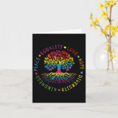 Kindness Peace Equality Love Hope Diversity Human  カード (黄色い花)