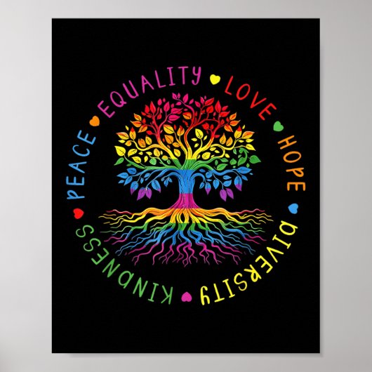 Kindness Peace Equality Love Hope Diversity Human  ポスター (正面)