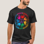Kindness Peace Equality Love Hope Diversity Human Tシャツ (正面)