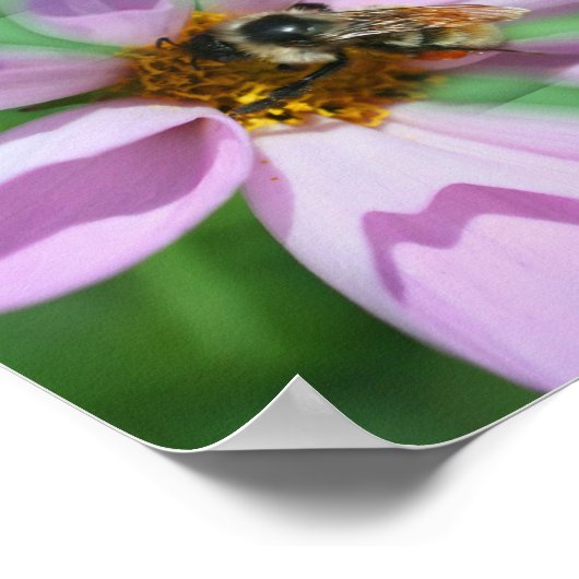 Kindness Quote Bee On Flower Inspirational ポスター (角)