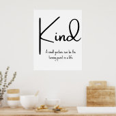Kindness Quote Motivational Wall Print ポスター (キッチン)