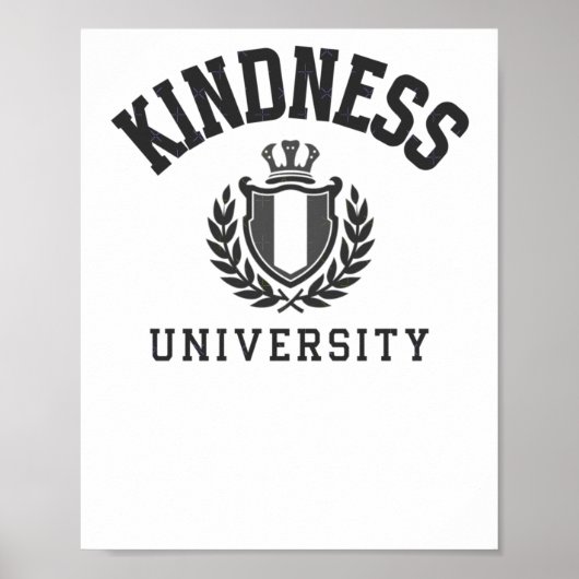 Kindness University - 濃色フォントステッカー ポスター (正面)