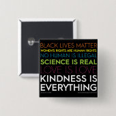 #KindnessisEverything四角ボタン 缶バッジ (正面&裏面)