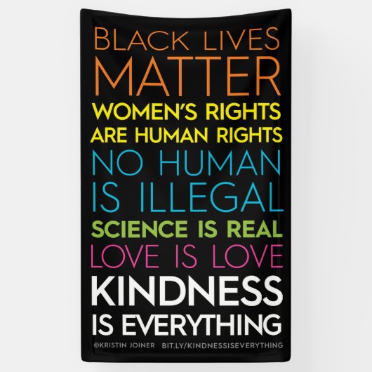 #KindnessIsEverything垂直バナー 横断幕 (縦)