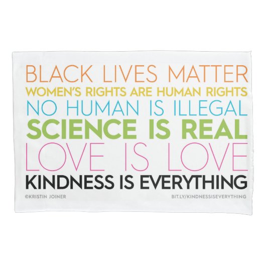 #KindnessIsEverything枕箱 枕カバー (正面)