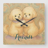 Kindred Paws  スクエア壁時計 (正面)