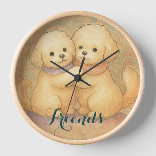 Kindred Paws  壁時計 (正面)