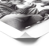 Kindred Spirits: Elderly Man Feeding Squirrel Wall フォトプリント (角)