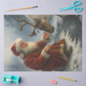 Kindred Spirits Santa & Reindeer Winter Decoupage  薄葉紙 (クラフト)