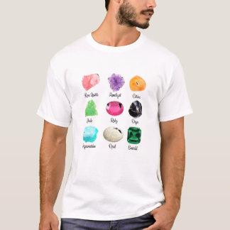 Kinds Of Crystals Crystal Healing Spiritual Crysta Tシャツ