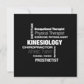 Kinesiology Kinesiologist Physio Physical Therapis 招待状 (正面)