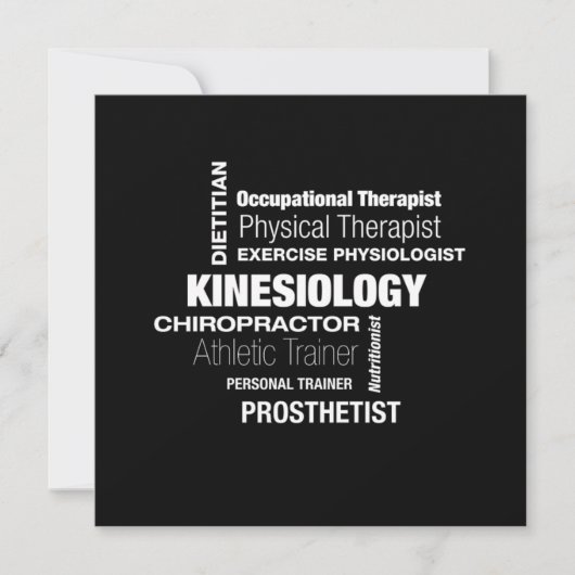 Kinesiology Kinesiologist Physio Physical Therapis 招待状 (正面)