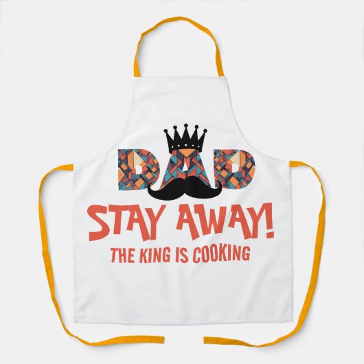 kINGは料理：幾何学文字 エプロン (正面)