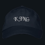 KINGプリントコットン海軍のファブリックと調節可能な男性 刺繍入りキャップ<br><div class="desc">正面に「KING」の刺繍が施されたネイビーキャップは、ワードローブのステートメント作品。綿布と調節可能なストラップは、耐久性と心地よいの両方を保証する終日衣服。</div>