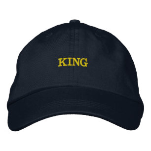 KING文字 – 帽子の代替アパレル基本調整可能 刺繍入りキャップ