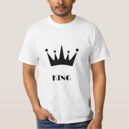 KING オリジナルテキスト 黒冠 メンズ お買い得Tシャツ Tシャツ