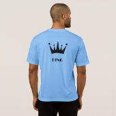 KING オーダーメイドテキスト 黒色の王冠 メンズ Sport-Tek Tシャツ (裏面フル)
