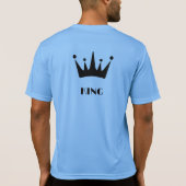 KING オーダーメイドテキスト 黒色の王冠 メンズ Sport-Tek Tシャツ (裏面)