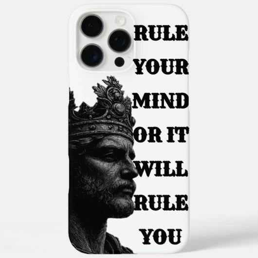 KING クラウン ラインアート フォンケース - すべての電話を支配せよ Case-Mate iPhoneケース (裏面)