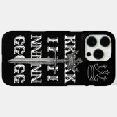KING クラウン ラインアート ブラック スマホケース Case-Mate iPhoneケース (裏面 (横))