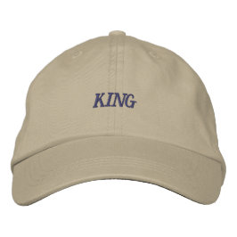 KING テキスト キャップ マジェスティック ハイクラスカーキ カラー帽子