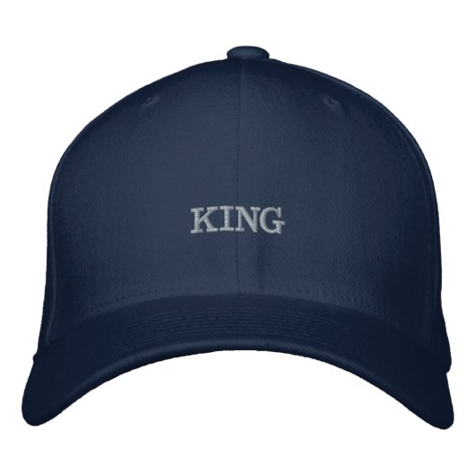 KING ネイビーハット S M サイズ おしゃれ 普段使い クラシック 刺繍入りキャップ (正面)