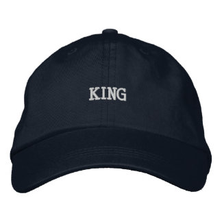 KING プリント テキスト 名前 ヘアアクセサリー モダンハット 刺繍入りキャップ