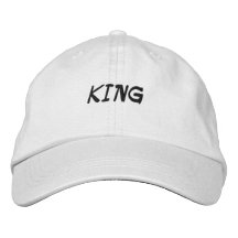 KING プリント テキスト 名前 刺繍 ハット キャップ