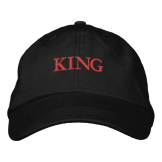 KING 傑出した驚異の黒ハットバイザー 刺繍入りキャップ