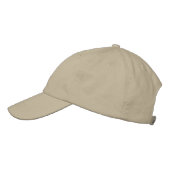 "KING"刺繍入りカーキコットンキャップ 刺繍入りキャップ (左)