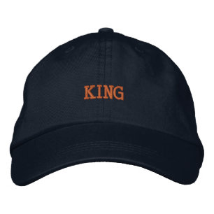 KING 名入れ刺繍ハット 刺繍バイザー 刺繍入りキャップ