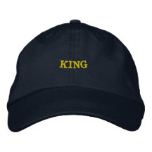 KING 名前入りネイビー調節可能ハットスタイルのリーダーシップ