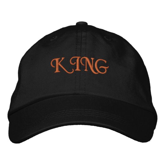 KING 名前 おしゃれ かっこいい 快適 サンバイザー 刺繍入りキャップ (正面)