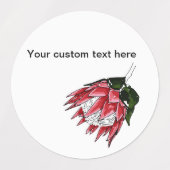 King 絵を描 Protea防水ラベル ラベル (デザイン2)