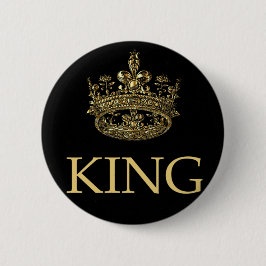 King and Crown Royal Emblem 缶バッジ