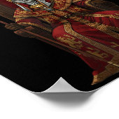 King Baldwin Iv Floral Mask Medieval Art Crusader  ポスター (角)