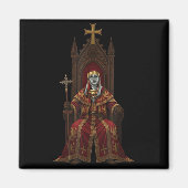 King Baldwin Iv Floral Mask Medieval Art Crusader  マグネット (正面)