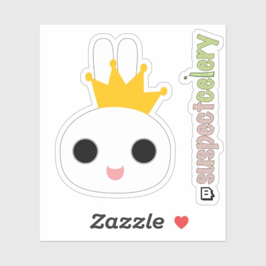 King Bunny / Queen Bunny Emote SuspectCelery™ロゴ シール (シート)