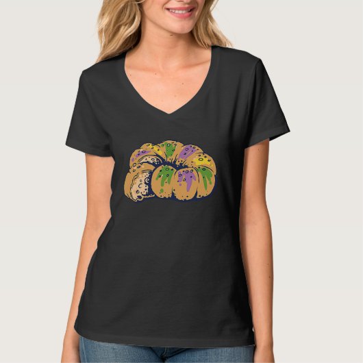King Cake Mardi Gras New Orleans Parade Shenanigan Tシャツ (正面)