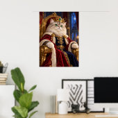 King Cat Royal Portrait Fantasy Art Poster ポスター (ホームオフィス)