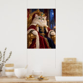 King Cat Royal Portrait Fantasy Art Poster ポスター (キッチン)