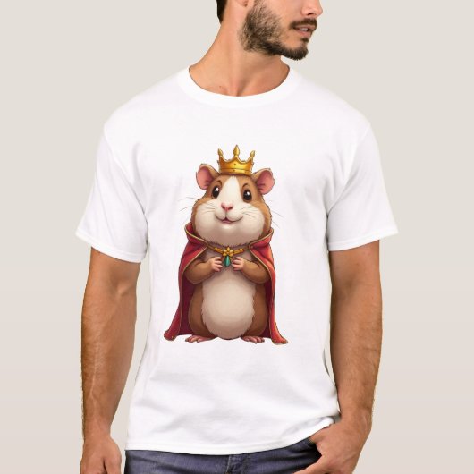 King Cavy – Majestic Guinea Pig TinyFur Shirt Tシャツ (正面)