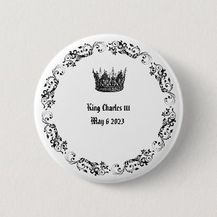 King Charles 111, May 6 2023戴冠ボタン 缶バッジ