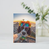 King Charles Cocker Spaniel in Brazil シーズンポストカード (スタンド正面)