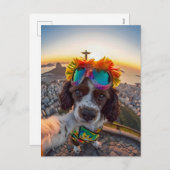 King Charles Cocker Spaniel in Brazil シーズンポストカード (正面/裏面)