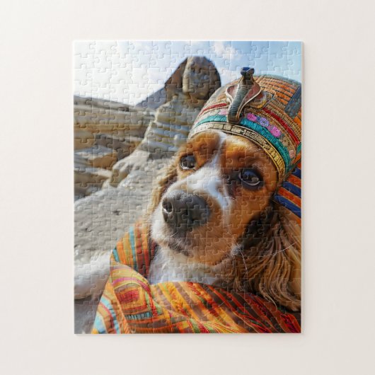 King Charles Cocker Spaniel in Egypt ジグソーパズル (縦)