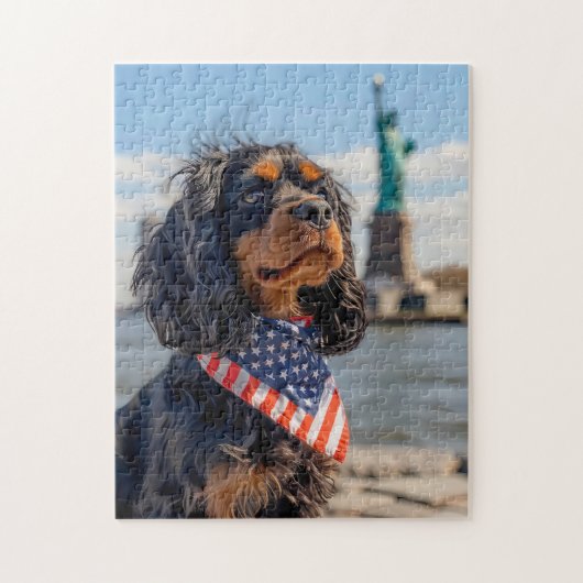 King Charles Cocker Spaniel in New York ジグソーパズル (縦)