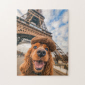 King Charles Cocker Spaniel in Paris ジグソーパズル (縦)