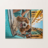 King Charles Cocker Spaniel Takes Selfies in Cuba ジグソーパズル (横)